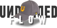 Image of Grey/Yellow Undivided Flow custom flexi -fitted baseball cap